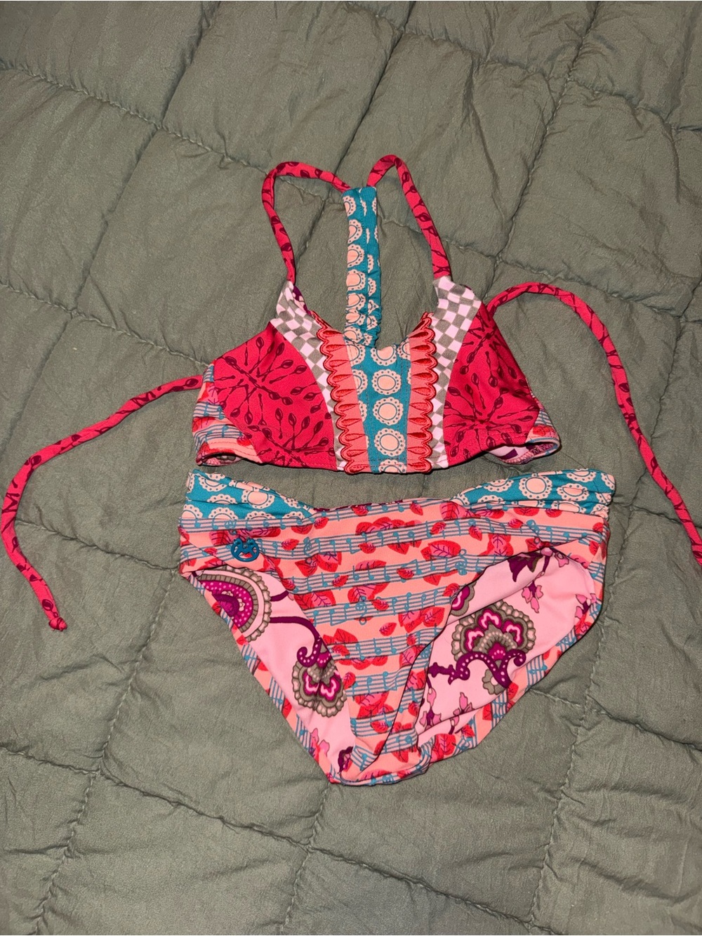 Little Girls MAAJI vintage bikini size 6 Reversible EUC